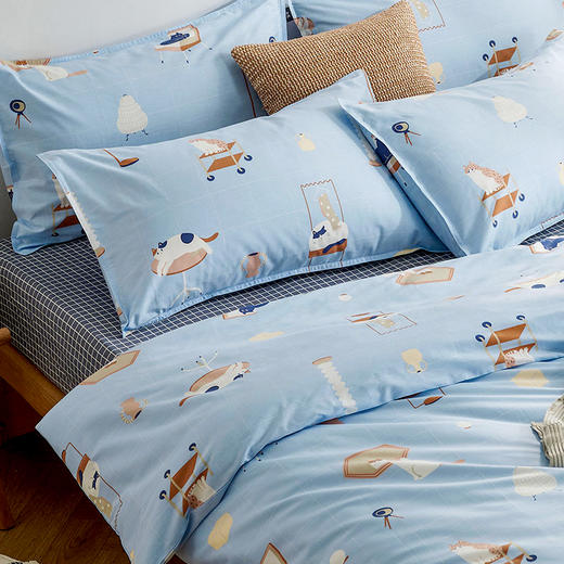 【幸运土猫】宅中喵如茉全棉纯棉猫三四件套件柔软被套原创设计 商品图1