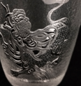 华艺银坊 祥瑞麒麟系列公道杯 水晶无铅玻璃杯 加纯银990