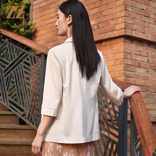佐尔美2022春季新款西装通勤西服外套气质高级设计感上衣E21SY08 商品图4