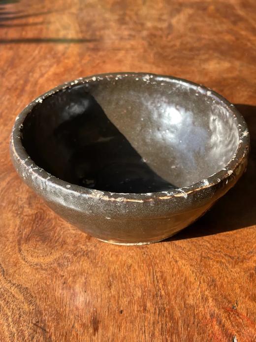 褐黑釉平底钵式香炉，顺丰包邮 商品图0