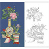 【大彩图】郎世宁工笔画白描底稿《平安富贵图》花瓶临摹勾线高清打印稿LS18 商品缩略图0
