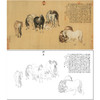 【大彩图】郎世宁横幅工笔画白描底稿《八骏图神品》骏马临摹勾线高清打印稿LS12 商品缩略图0