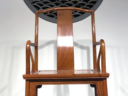 红桥红  家具严选  缅甸花梨（大果紫檀）【明轩文椅 素面S背南官帽椅】 商品图7