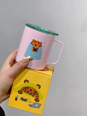 躺平虎桌面保温杯