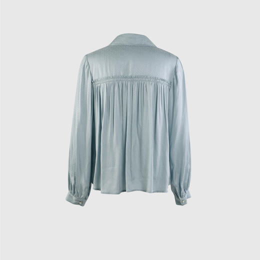 长袖木耳边印花减龄衬衣 商品图3