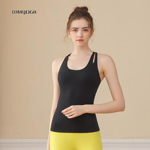LUM29726露檬新款瑜伽运动背心（含胸垫） 商品图2