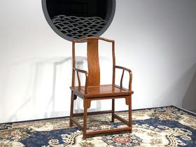 红桥红  家具严选  缅甸花梨（大果紫檀）【明轩文椅 素面S背南官帽椅】