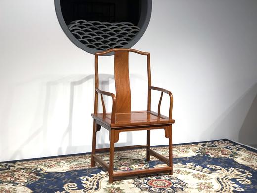 红桥红  家具严选  缅甸花梨（大果紫檀）【明轩文椅 素面S背南官帽椅】 商品图0