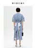 HIDEMI 蓝白条纹简约设计感廓形立体套装 商品缩略图4