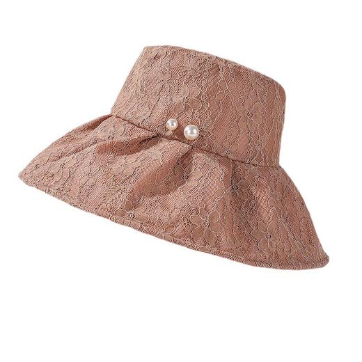 气质女神户外大沿帽温柔珍珠蕾丝可折叠遮阳 JC-1660 商品图2