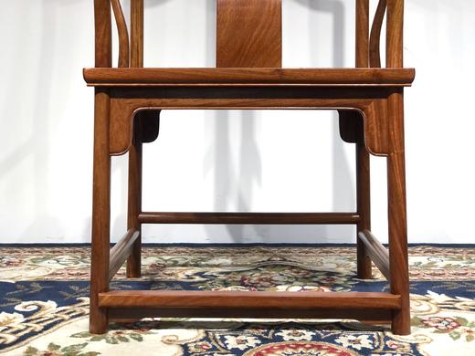 红桥红  家具严选  缅甸花梨（大果紫檀）【明轩文椅 素面S背南官帽椅】 商品图8