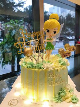 迪士尼 花仙子 梦幻场景款 忌廉蛋糕（默认自提，收费配送请联系客服）