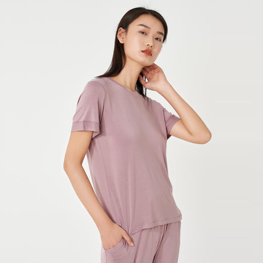 【鸥都】男女蚕丝圆领家居套服 商品图4
