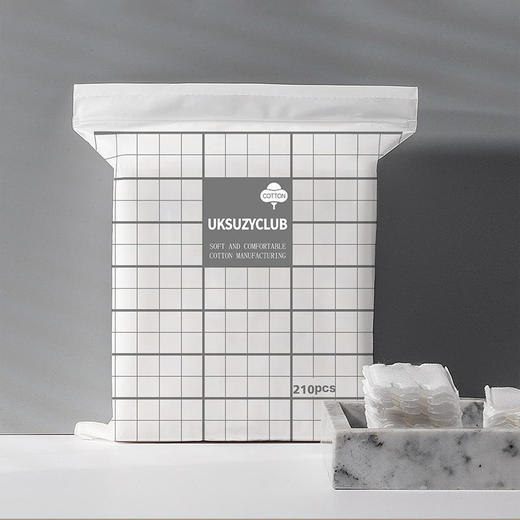 UKSUZYCLUB亲肤双效化妆棉210片/包耐擦不起絮 商品图0