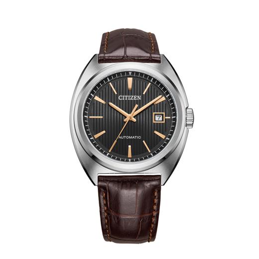 西铁城防水经典简约商务小牛皮机械手表男NJ0100-03H 商品图6