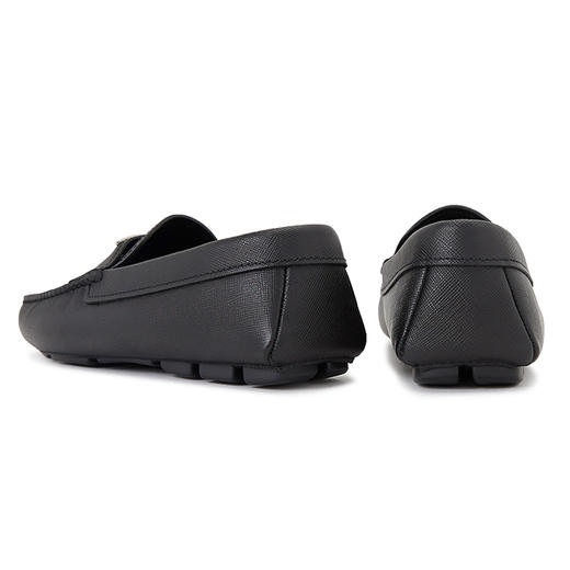 【二】PRADA 普拉达 男士 Saffiano 皮革珐琅金属三角形徽标表带乐福鞋 黑色 2DD164 053 F0002 商品图3