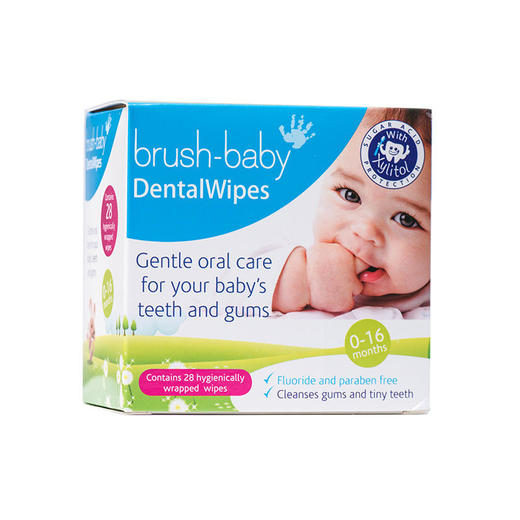 brush-baby百刷宝贝英国婴儿口腔擦拭巾宝宝舌苔牙龈乳牙洁齿清洁湿巾28片 商品图5