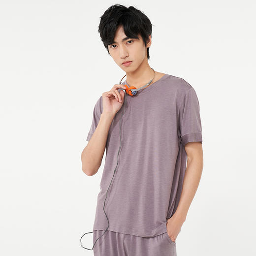 【鸥都】男女蚕丝圆领家居套服 商品图1