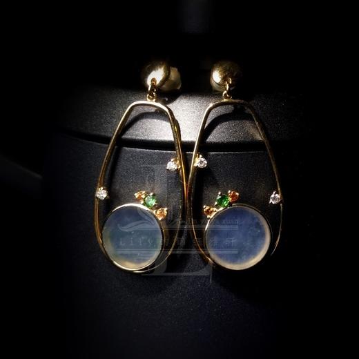 【轻舞】设计款翡翠耳坠 商品图12