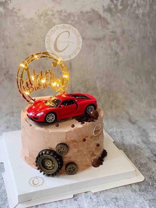 小男生/大男孩/男友老公推荐款 小汽车/跑车（红色） 正版保时捷 忌廉蛋糕（默认自提，收费配送请联系客服） 商品图0