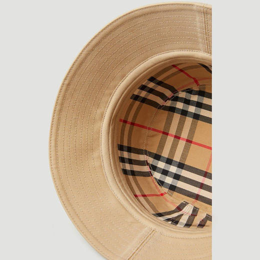 BURBERRY 博柏利 绣标装饰棉质渔夫帽 男士渔夫帽 驼色 8048770 A1366 商品图3