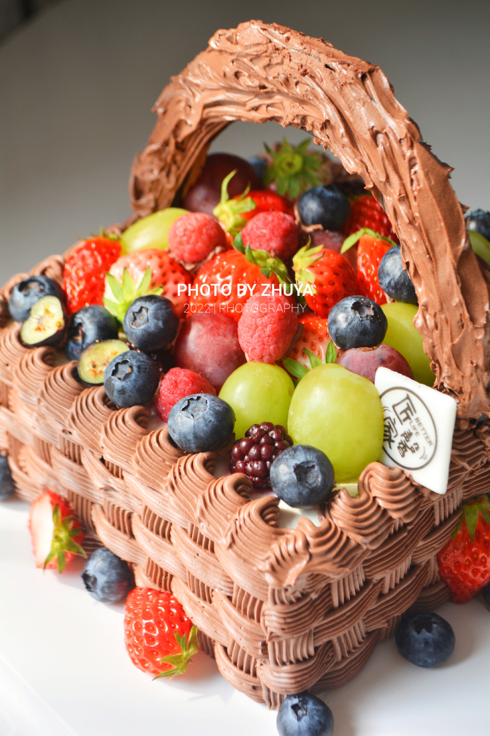 水果花篮裸蛋糕（奶油霜工艺）