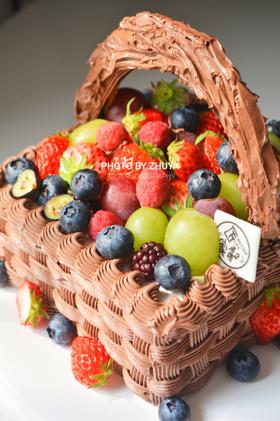 水果花篮裸蛋糕（奶油霜工艺）