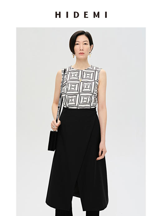 HIDEMI 经典几何印花圆领背心 商品图3