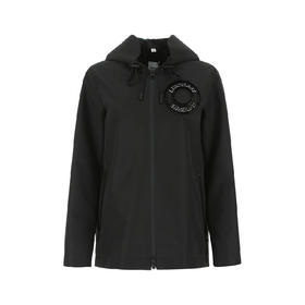 BURBERRY 博柏利 女士徽标印花连帽外套 黑色 8048050 A1189