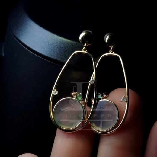【轻舞】设计款翡翠耳坠 商品图3