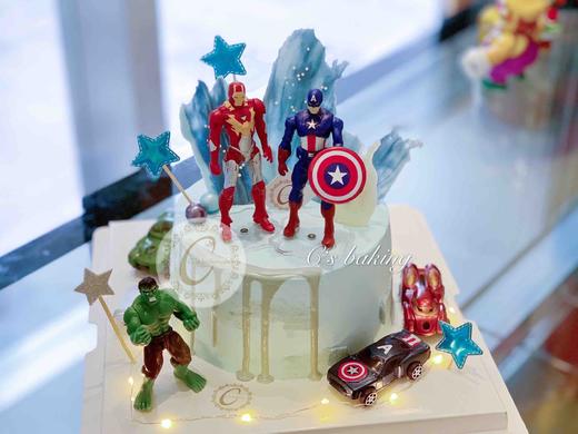 【漫威迷必订】复仇者联盟主题A款  忌廉蛋糕（默认自提，收费配送请联系客服） 商品图1