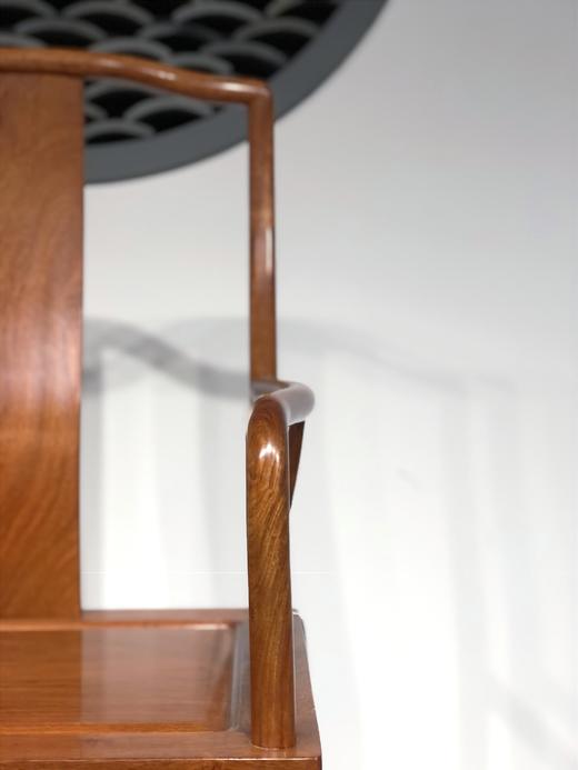 红桥红  家具严选  缅甸花梨（大果紫檀）【明轩文椅 素面S背南官帽椅】 商品图6