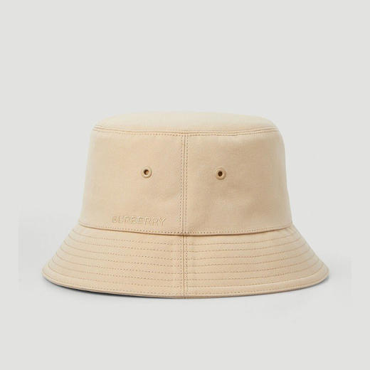 BURBERRY 博柏利 绣标装饰棉质渔夫帽 男士渔夫帽 驼色 8048770 A1366 商品图0