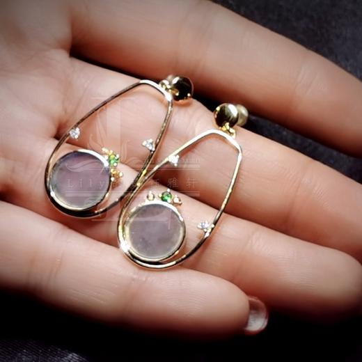 【轻舞】设计款翡翠耳坠 商品图14