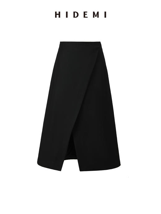 HIDEMI 显瘦不对称简约设计感开衩半身裙 商品图1