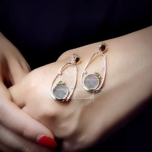 【轻舞】设计款翡翠耳坠 商品图5