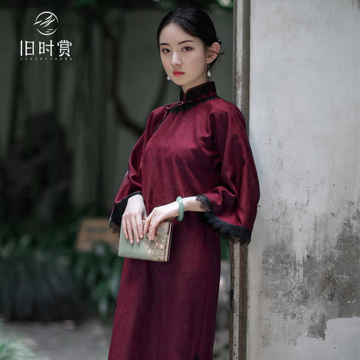 逸红颜旗袍2025春季新款 两仪 古法仿花罗平肩宽松全开襟传统气质 商品图1