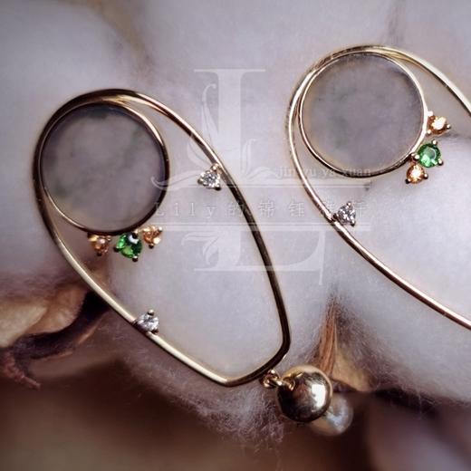 【轻舞】设计款翡翠耳坠 商品图7