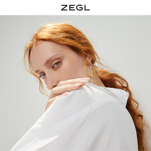 ZEGL时尚耳环耳圈冷淡风女气质韩国轻奢耳钉2021新款简约个性耳饰 商品图3