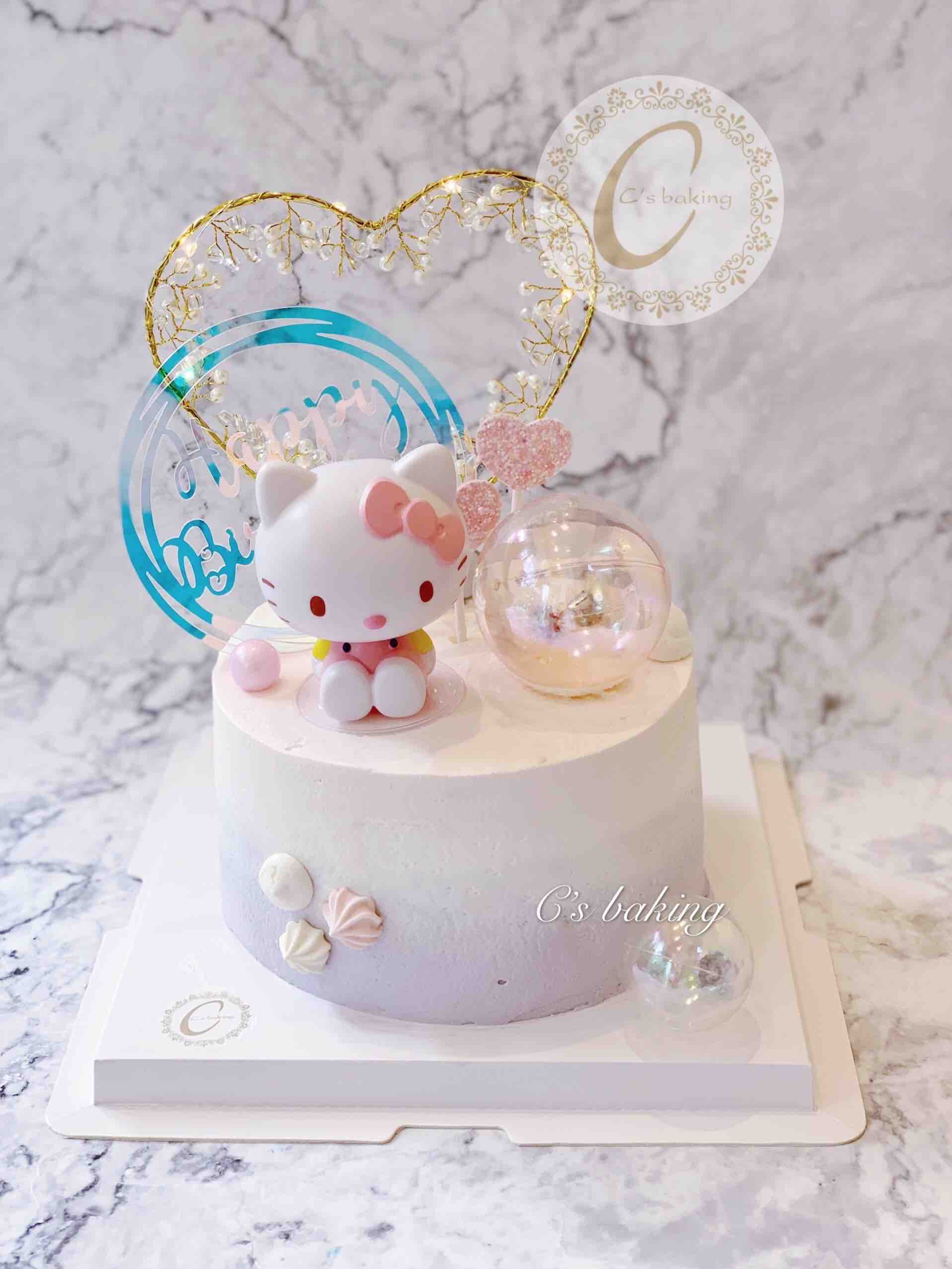 梦幻HelloKitty场景 #凯蒂猫 #三丽鸥sanrio 忌廉蛋糕（默认自提，收费配送请联系客服）