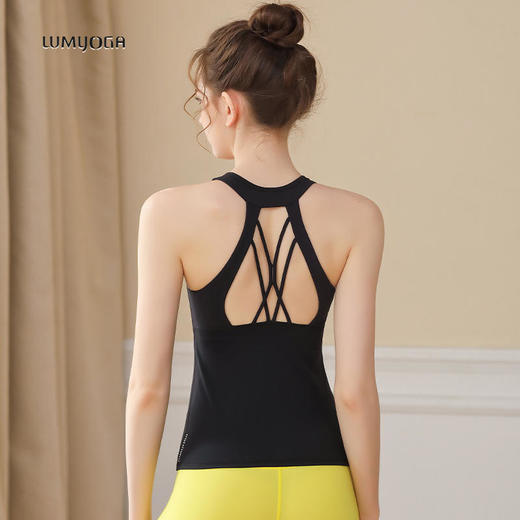LUM29727露檬新款瑜伽运动背心（含胸垫） 商品图3