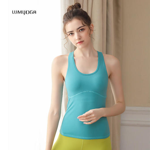 LUM29727露檬新款瑜伽运动背心（含胸垫） 商品图0