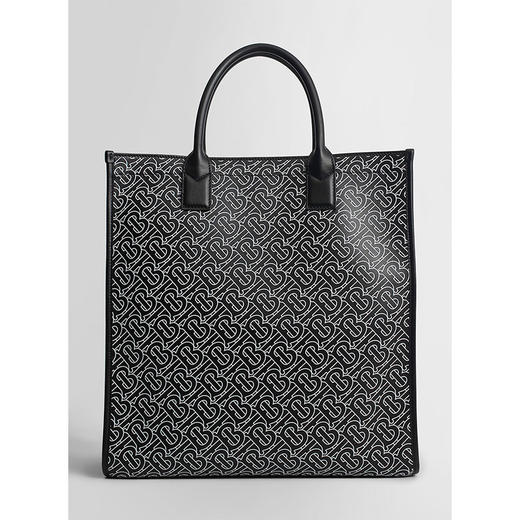 BURBERRY 博柏利 TB专属标识印花皮革托特包 男士单肩包 黑色 8049435 A6590 商品图0