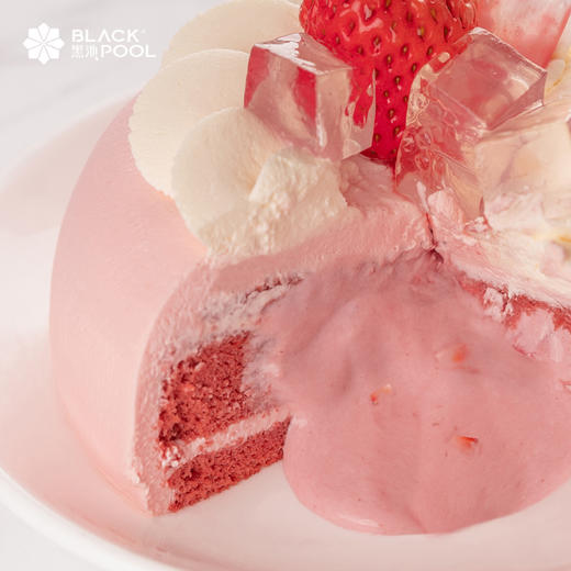 （贪吃兑换）爆爆莓蛋糕 | 小巧红粉佳人 草莓果粒流心 红丝绒细腻 入口即化 商品图3