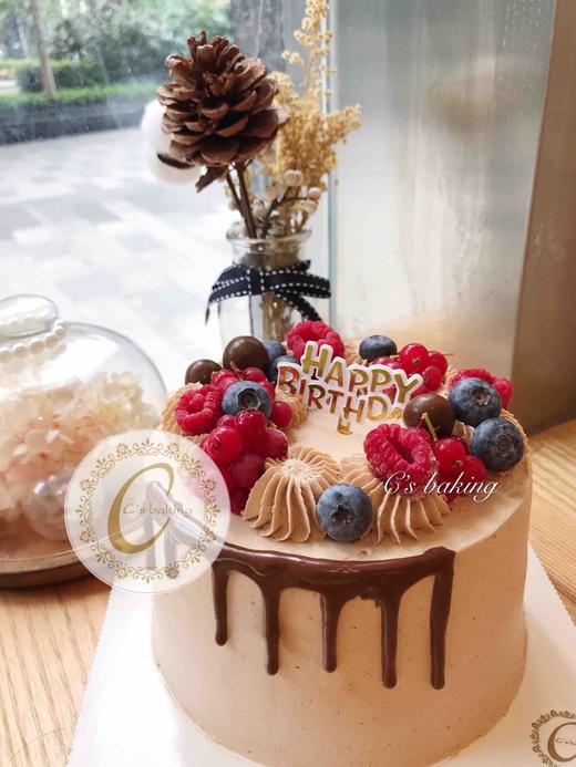 ins风の小清新  原味忌廉蛋糕（外层是法国巧克力忌廉）（默认自提，收费配送请联系客服） 商品图0