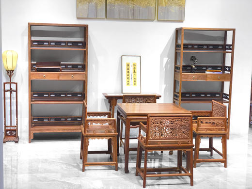 红桥红  家具严选  缅甸花梨（大果紫檀）【玫瑰椅休闲桌组合】 商品图8