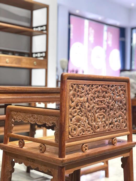 红桥红  家具严选  缅甸花梨（大果紫檀）【玫瑰椅休闲桌组合】 商品图6