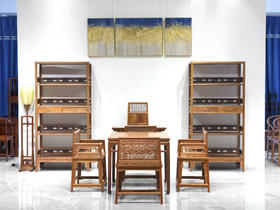 红桥红  家具严选  缅甸花梨（大果紫檀）【玫瑰椅休闲桌组合】