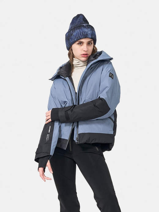 Holden - Cropped Down Alpine Jacket - China Blue/Black - 女装 - 滑雪夹克 - 蓝色/黑色 商品图0