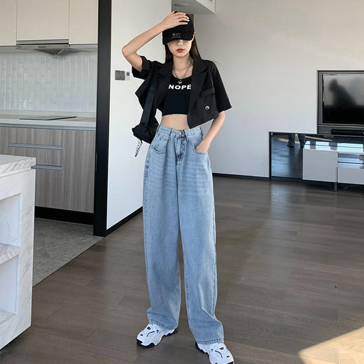 裁缝学苑AQ05 高腰阔腿裤牛仔裤纸样 女装新款2022裁剪纸样打版图 商品图2